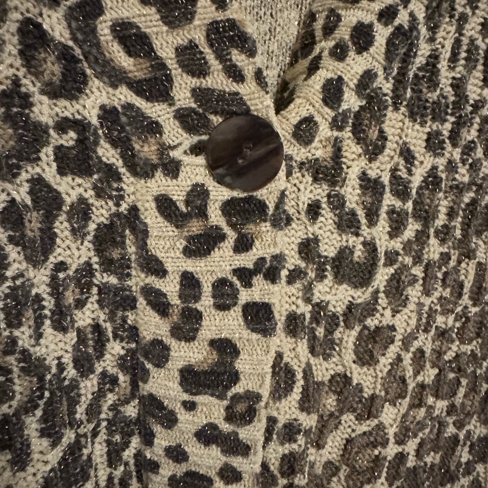 Chico's Leopard Print Button Down Short Sleeve Ca… - image 3